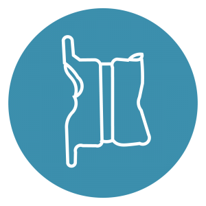 Scoliosis bracing icon