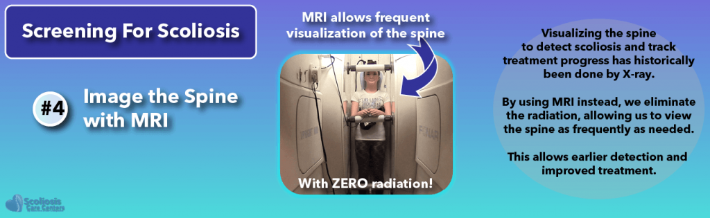 Using MRI instead of xray allows frequent examination of scoliosis